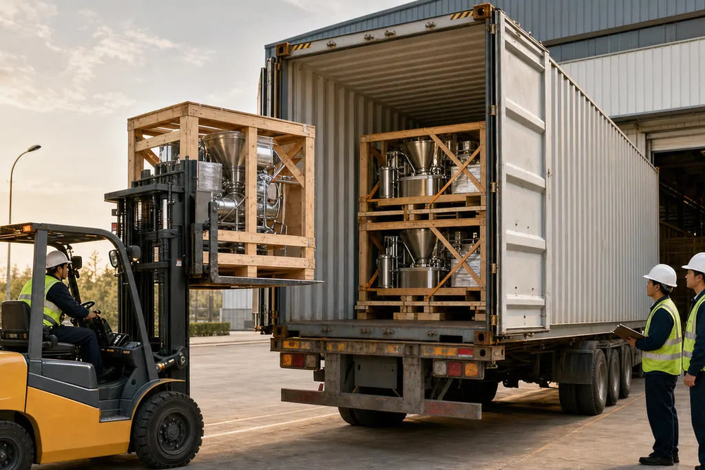 Equipment container loading